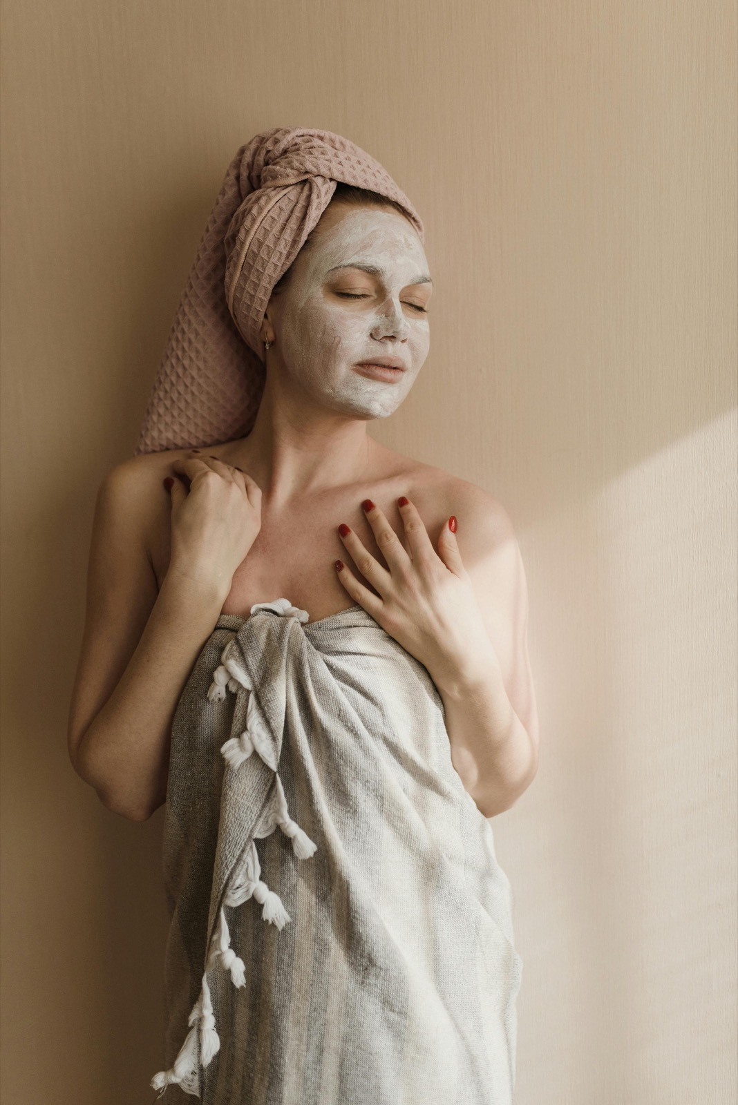 Relaxing sauna-style wellness moment